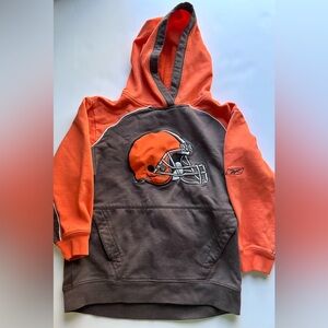 Reebok Kids Orange and Brown Football Hoodie